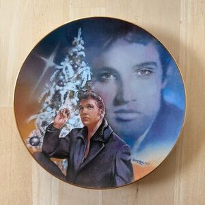 Elvis Presley 'Blue Christmas' Collectible Plate from Bradford Exchange